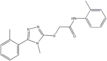 2-{[4-methyl-5-(2-methylphenyl)-4H-1,2,4-triazol-3-yl]sulfanyl}-N-(2-methylphenyl)acetamide Struktur