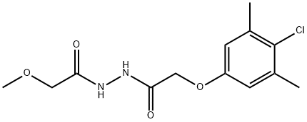 2-(4-chloro-3,5-dimethylphenoxy)-N'-(methoxyacetyl)acetohydrazide Struktur