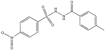 4-nitro-N'-(4-methylbenzoyl)benzenesulfonohydrazide Struktur