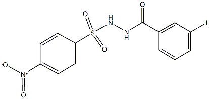 4-nitro-N'-(3-iodobenzoyl)benzenesulfonohydrazide Struktur