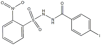 2-nitro-N'-(4-iodobenzoyl)benzenesulfonohydrazide Struktur