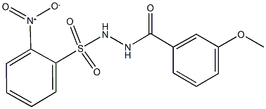 2-nitro-N'-(3-methoxybenzoyl)benzenesulfonohydrazide Struktur