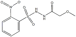 2-nitro-N'-(methoxyacetyl)benzenesulfonohydrazide Struktur