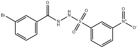 N'-(3-bromobenzoyl)-3-nitrobenzenesulfonohydrazide Struktur