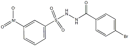 N'-(4-bromobenzoyl)-3-nitrobenzenesulfonohydrazide Struktur