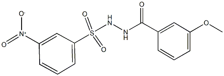 3-nitro-N'-(3-methoxybenzoyl)benzenesulfonohydrazide Struktur