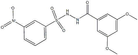 N'-(3,5-dimethoxybenzoyl)-3-nitrobenzenesulfonohydrazide Struktur