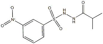 3-nitro-N'-isobutyrylbenzenesulfonohydrazide Struktur