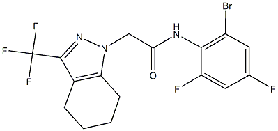 N-(2-bromo-4,6-difluorophenyl)-2-[3-(trifluoromethyl)-4,5,6,7-tetrahydro-1H-indazol-1-yl]acetamide Struktur