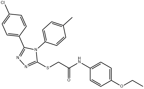 2-{[5-(4-chlorophenyl)-4-(4-methylphenyl)-4H-1,2,4-triazol-3-yl]sulfanyl}-N-(4-ethoxyphenyl)acetamide Struktur