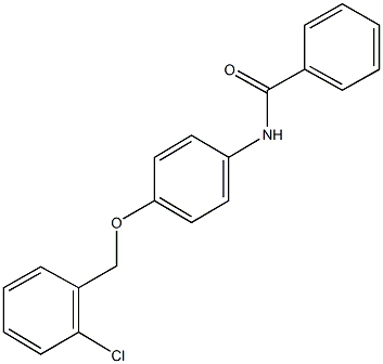 N-(4-{[(2-chlorophenyl)methyl]oxy}phenyl)benzamide Struktur