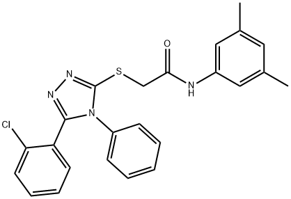 2-{[5-(2-chlorophenyl)-4-phenyl-4H-1,2,4-triazol-3-yl]sulfanyl}-N-(3,5-dimethylphenyl)acetamide Struktur