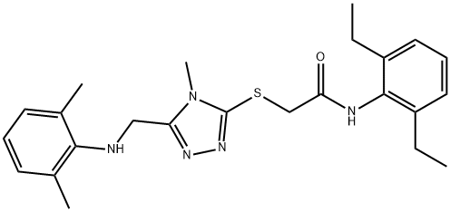 N-(2,6-diethylphenyl)-2-({5-[(2,6-dimethylanilino)methyl]-4-methyl-4H-1,2,4-triazol-3-yl}sulfanyl)acetamide Struktur