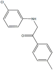 2-(3-chloroanilino)-1-(4-methylphenyl)ethanone Struktur