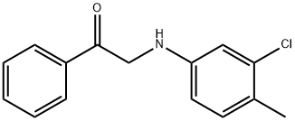 2-(3-chloro-4-methylanilino)-1-phenylethanone Struktur