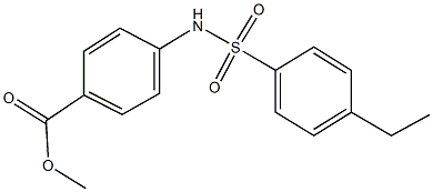 methyl 4-{[(4-ethylphenyl)sulfonyl]amino}benzoate Struktur