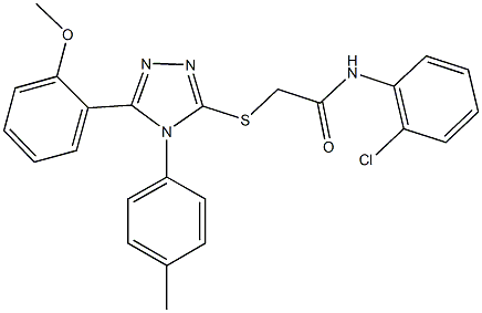 N-(2-chlorophenyl)-2-{[5-(2-methoxyphenyl)-4-(4-methylphenyl)-4H-1,2,4-triazol-3-yl]sulfanyl}acetamide Struktur