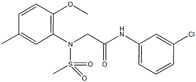 N-(3-chlorophenyl)-2-[2-methoxy-5-methyl(methylsulfonyl)anilino]acetamide Struktur