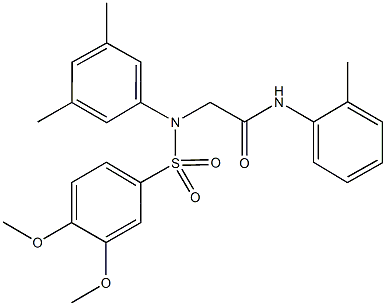 2-{[(3,4-dimethoxyphenyl)sulfonyl]-3,5-dimethylanilino}-N-(2-methylphenyl)acetamide Struktur