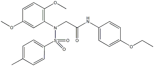 2-{2,5-dimethoxy[(4-methylphenyl)sulfonyl]anilino}-N-(4-ethoxyphenyl)acetamide Struktur