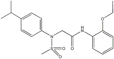 N-(2-ethoxyphenyl)-2-[4-isopropyl(methylsulfonyl)anilino]acetamide Struktur