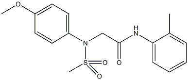 2-[4-methoxy(methylsulfonyl)anilino]-N-(2-methylphenyl)acetamide Struktur