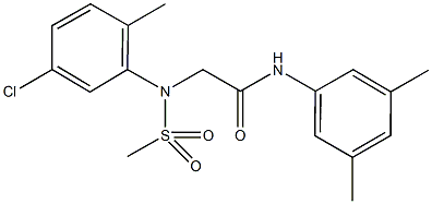 2-[5-chloro-2-methyl(methylsulfonyl)anilino]-N-(3,5-dimethylphenyl)acetamide Struktur