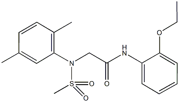 2-[2,5-dimethyl(methylsulfonyl)anilino]-N-(2-ethoxyphenyl)acetamide Struktur