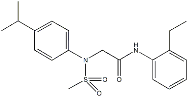 N-(2-ethylphenyl)-2-[4-isopropyl(methylsulfonyl)anilino]acetamide Struktur