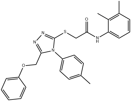 N-(2,3-dimethylphenyl)-2-{[4-(4-methylphenyl)-5-(phenoxymethyl)-4H-1,2,4-triazol-3-yl]sulfanyl}acetamide Struktur