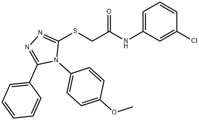 N-(3-chlorophenyl)-2-{[4-(4-methoxyphenyl)-5-phenyl-4H-1,2,4-triazol-3-yl]sulfanyl}acetamide Struktur