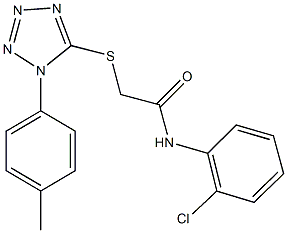 N-(2-chlorophenyl)-2-{[1-(4-methylphenyl)-1H-tetraazol-5-yl]sulfanyl}acetamide Struktur