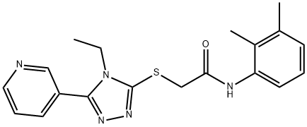 N-(2,3-dimethylphenyl)-2-{[4-ethyl-5-(3-pyridinyl)-4H-1,2,4-triazol-3-yl]sulfanyl}acetamide Struktur