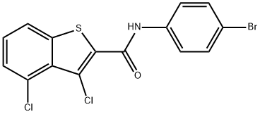 N-(4-bromophenyl)-3,4-dichloro-1-benzothiophene-2-carboxamide Struktur