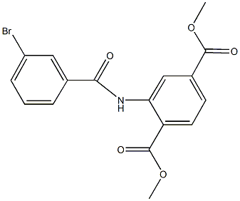 dimethyl 2-[(3-bromobenzoyl)amino]terephthalate Struktur