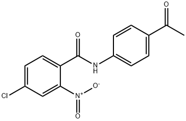 N-(4-acetylphenyl)-4-chloro-2-nitrobenzamide Struktur