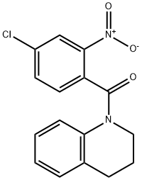 1-{4-chloro-2-nitrobenzoyl}-1,2,3,4-tetrahydroquinoline Struktur