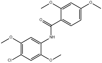 N-(4-chloro-2,5-dimethoxyphenyl)-2,4-dimethoxybenzamide Struktur