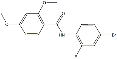 N-(4-bromo-2-fluorophenyl)-2,4-bis(methyloxy)benzamide Struktur