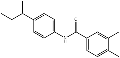 N-(4-sec-butylphenyl)-3,4-dimethylbenzamide Struktur