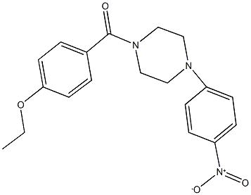 1-(4-ethoxybenzoyl)-4-{4-nitrophenyl}piperazine Struktur