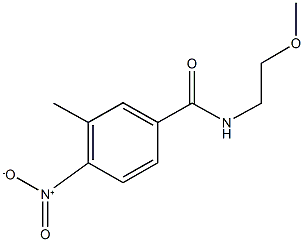 4-nitro-N-(2-methoxyethyl)-3-methylbenzamide Struktur