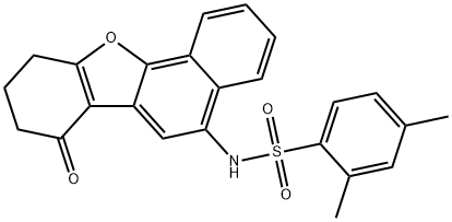 2,4-dimethyl-N-(7-oxo-7,8,9,10-tetrahydronaphtho[1,2-b][1]benzofuran-5-yl)benzenesulfonamide Struktur