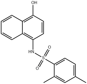 N-(4-hydroxy-1-naphthyl)-2,4-dimethylbenzenesulfonamide Struktur