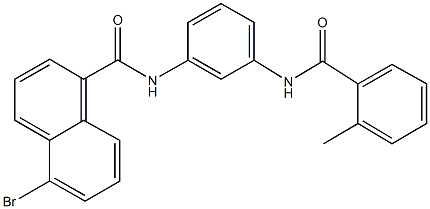 5-bromo-N-{3-[(2-methylbenzoyl)amino]phenyl}-1-naphthamide Struktur