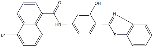 N-[4-(1,3-benzothiazol-2-yl)-3-hydroxyphenyl]-5-bromo-1-naphthamide Struktur