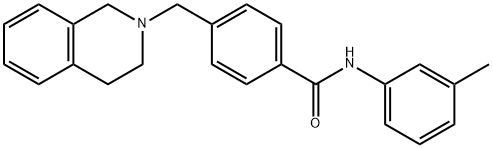 4-(3,4-dihydro-2(1H)-isoquinolinylmethyl)-N-(3-methylphenyl)benzamide Struktur