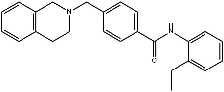 4-(3,4-dihydro-2(1H)-isoquinolinylmethyl)-N-(2-ethylphenyl)benzamide Struktur