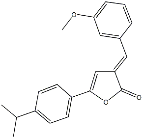 5-(4-isopropylphenyl)-3-(3-methoxybenzylidene)-2(3H)-furanone Struktur