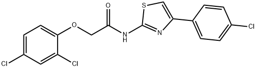 N-[4-(4-chlorophenyl)-1,3-thiazol-2-yl]-2-(2,4-dichlorophenoxy)acetamide Struktur